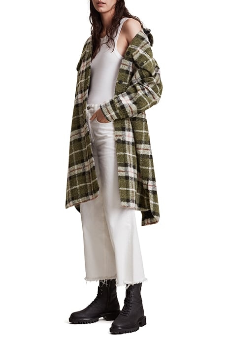 TIA CHECK COAT GREEN CHECK 5