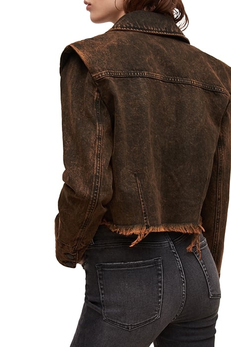 PAT DENIM JACKET MUSTARD BLACK 2