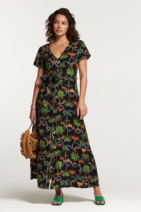 BRAZIL DRESS JAIPUR PALM BLACK 1