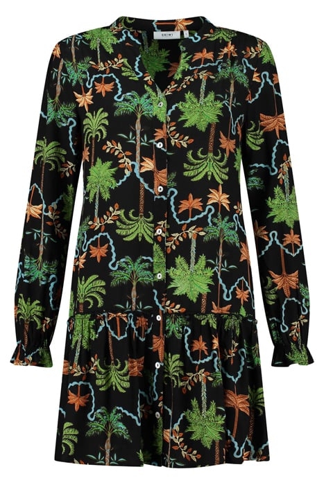 TUVALU DRESS JAIPUR PALM BLACK 3