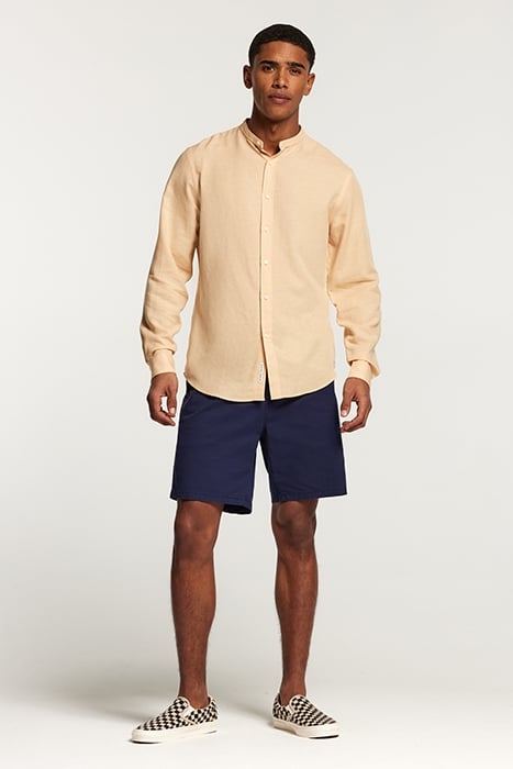 LEON LINEN SHIRT OATMEAL BEIGE 4