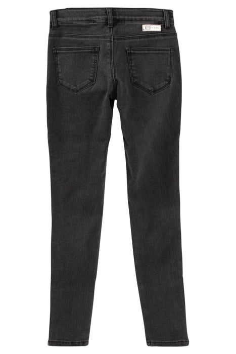 GIRLS’ USED BLACK SKINNY JEANS WITH PRETTY BANDS BLACK USED 2