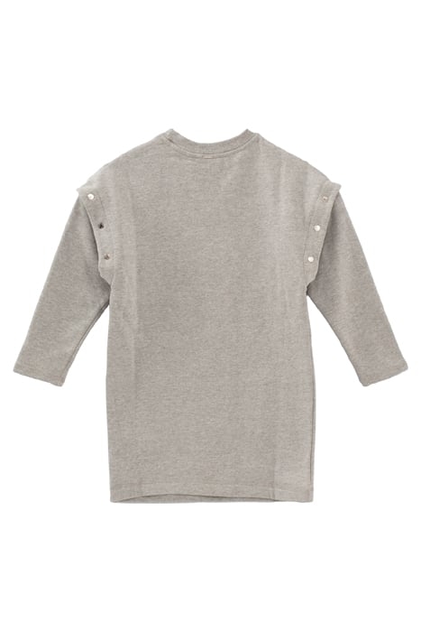 GIRLS’ GREY SWEATSHIRT DRESS + DETACHABLE SLEEVES GREY 2