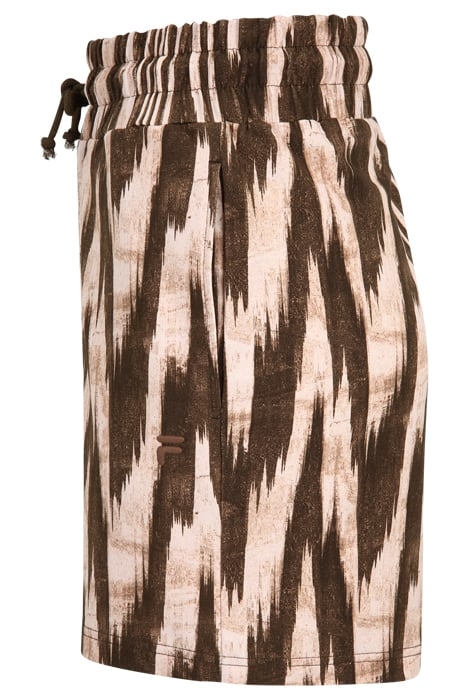 COLLIOURE AOP HIGH WAIST SHORTS BROWN ABSTRACT ETNO AOP 3