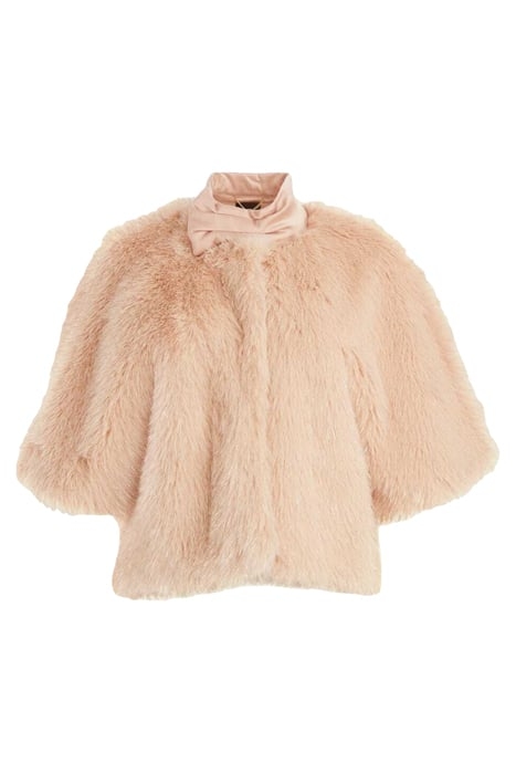 MARCIANO BY GUESS AMBER FAUX FUR PASTEL PINK WITH SIL 7