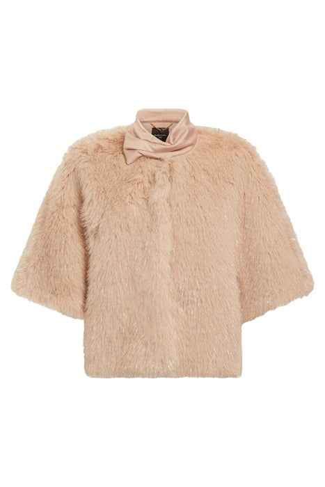 MARCIANO BY GUESS AMBER FAUX FUR PASTEL PINK WITH SIL 6