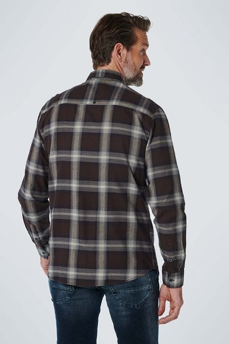 SHIRT CHECK RESPONSIBLE CHOICE COTTON COFFEE 3