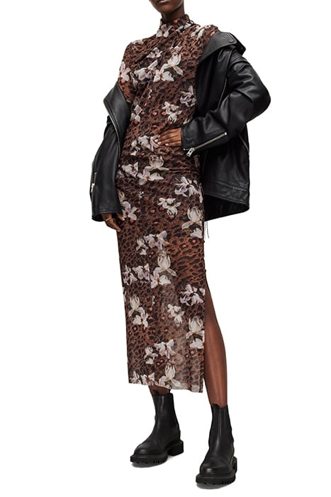 TIA ALESSANDRA DRESS ANIMAL BROWN 3