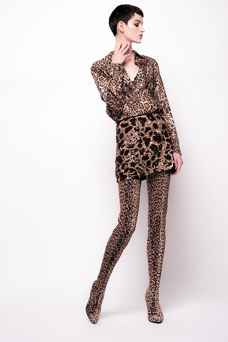 GRASPO GONNA PAILLETTES MACULA MULTI BEIGE/BLACK 5