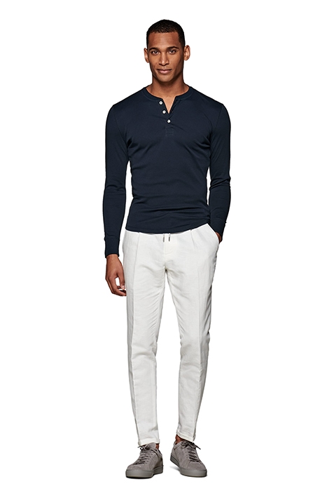 NAVY HENLEY T SHIRT 3