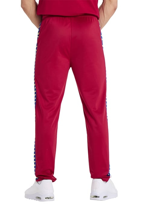 M RELAX IV TEAM PANT BURGUNDY NEON BLUE BUTTER 3