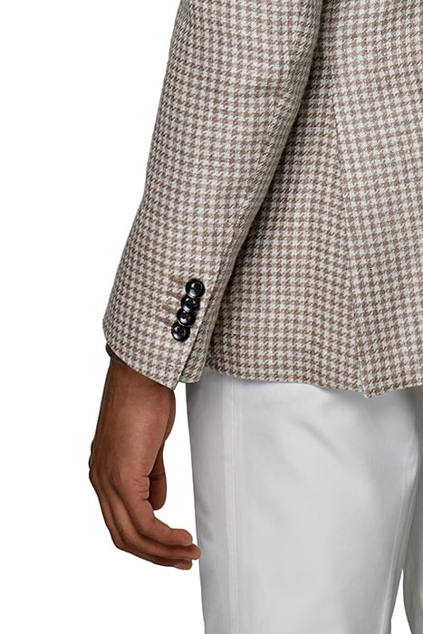 LIGHT BROWN HOUNDSTOOTH HAVANA BLAZER 7