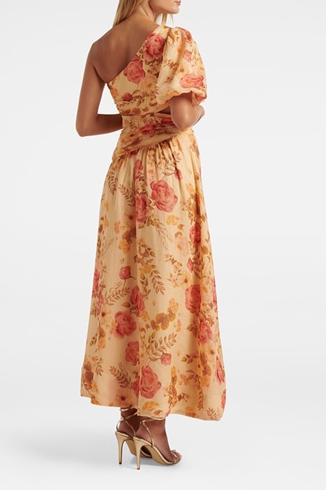 GIORDANA PUFF SLEEVE MIDI HILLVIEW FLORAL 2