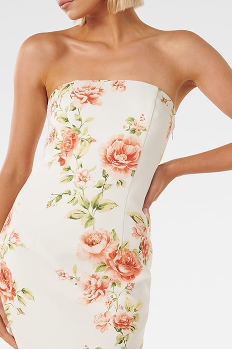 TIANA STRAPLESS MIDI EASTON FLORAL 4