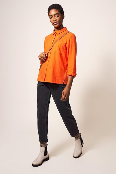 EMILIA ORGANIC COTTON SHIRT BRT RED 3