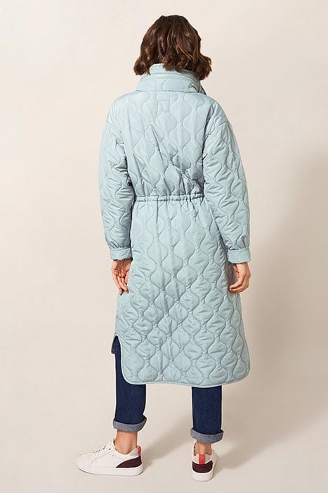 MADDISON QUILTED COAT MID BLUE 2