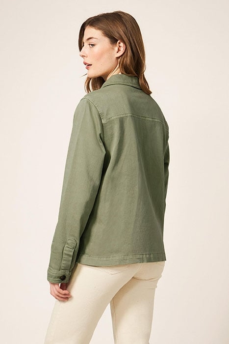CARRIE DENIM JACKET MID GREEN 3