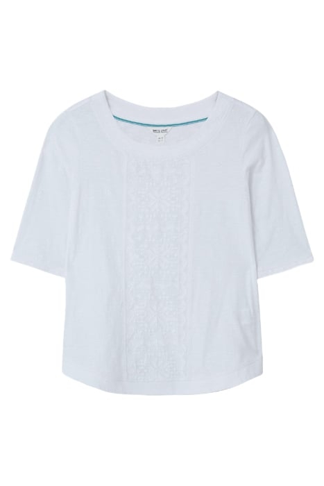 WEAVER EMBROIDERY JERSEY TEE BRILLIANT WHITE 4