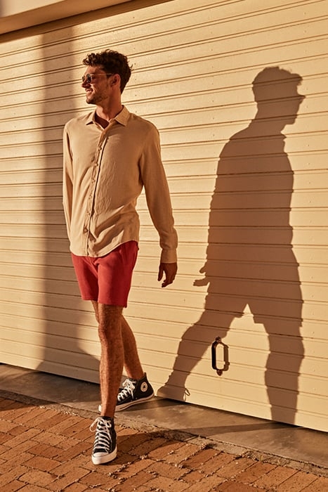 MEN PIQUE SHORTS MAVIS TANDORI SPICE BROWN 6