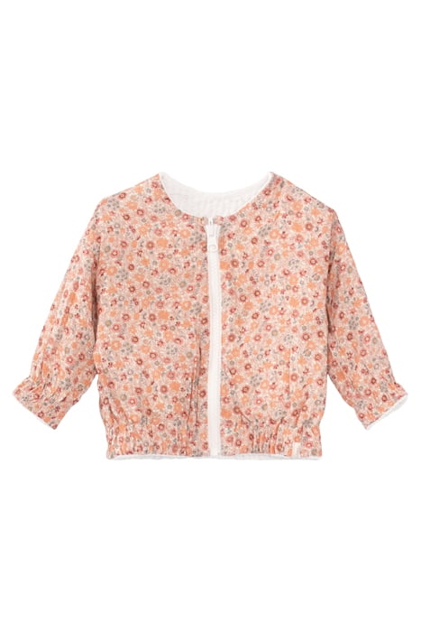 BABY GIRLS' ECRU/PRINT REVERSIBLE CARDIGAN 3