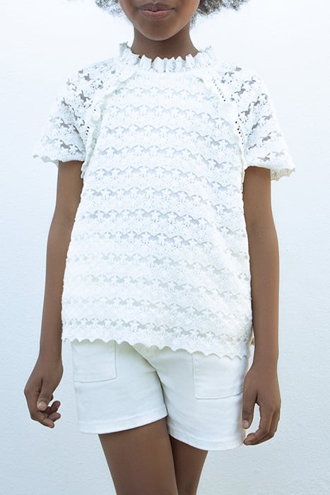 GIRLS’ OFF-WHITE LACE BLOUSE 1