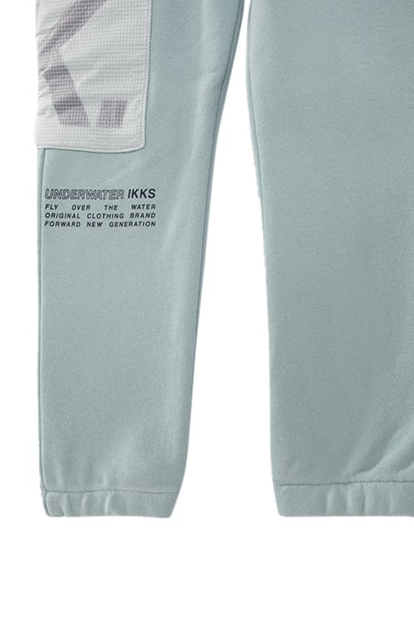 BOYS’ AQUA GREEN JOGGERS WITH NYLON CHEQUERED POCKET 5