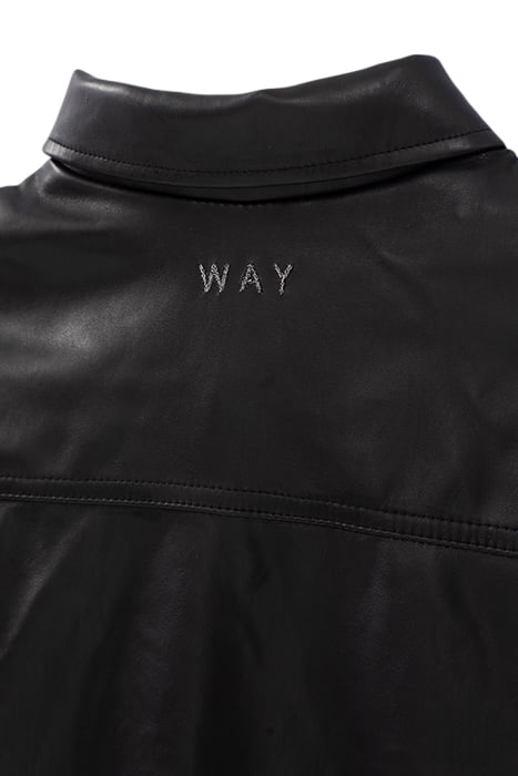 GIRLS’ BLACK OVERSHIRT IN SYNTHETIC FABRIC 5