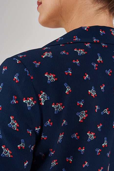 NAVY ROLLERSKATE PRINT JACKET 6