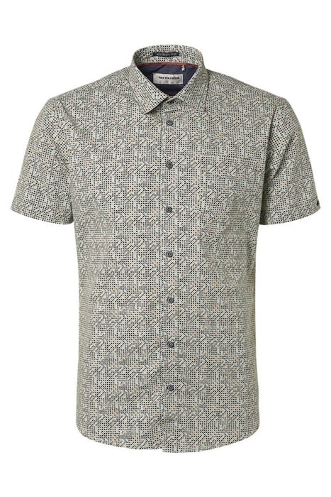 SHIRT SHORT SLEEVE ALLOVER PRINTED STRETCH LIGHT AQUA 4