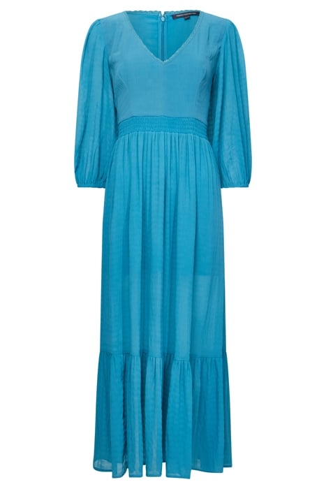 CORA TIERED MIDI DRESS MOSAIC BLUE 3
