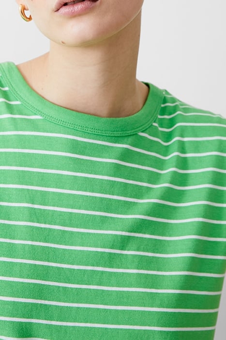 PADDED SHOULDER STRIPE TANK POISE GREEN/WHITE 4