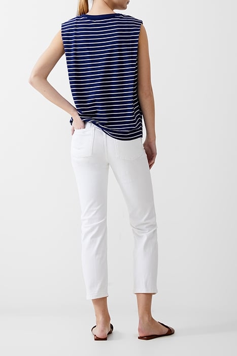 PADDED SHOULDER STRIPE TANK DK NAVY/WHITE 3