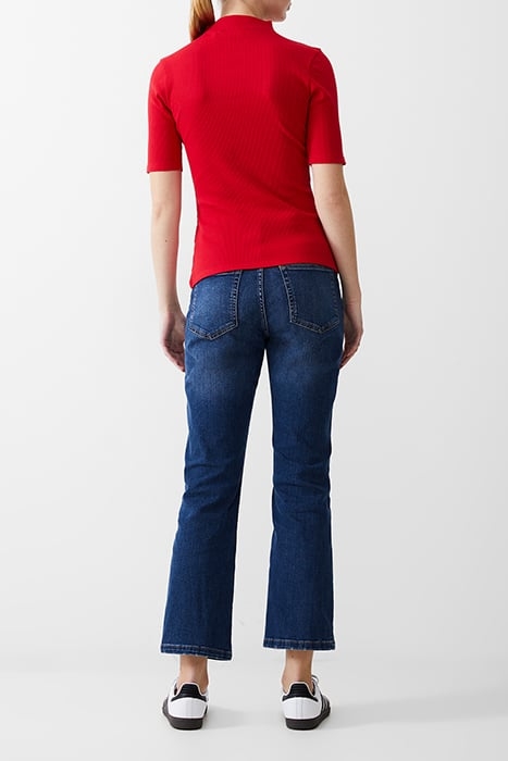 RIB TURTLE NK TOP POPPY 3