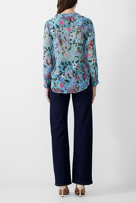 BLOSSOM HIBISCUS L/S HENLEY STILL WATER 3