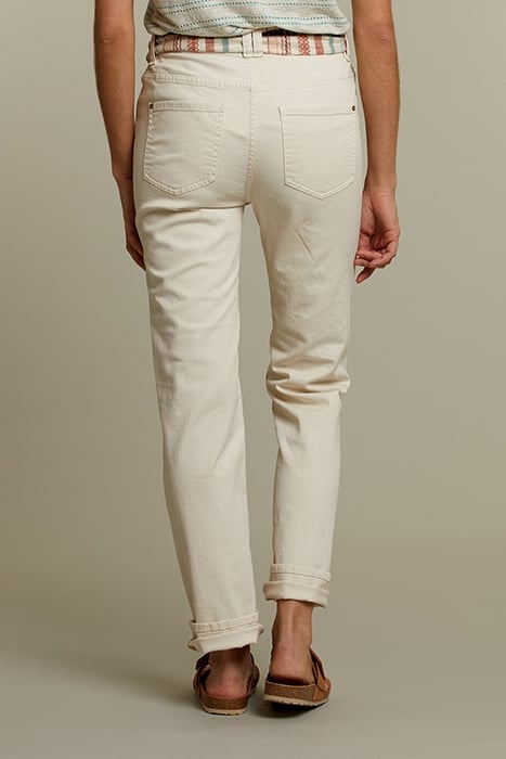 CREAM STRAIGHT PANTS 2