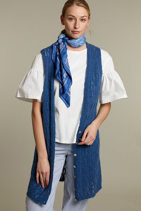 BLUE LONG AJOUR SPENCER 1