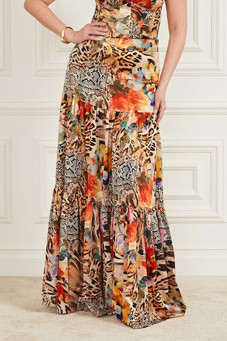 MARCIANO BY GUESS BLOSSOM SKIRT WILD FLOWER FALL PRINT 1