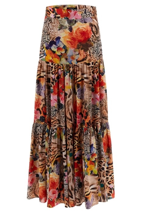 MARCIANO BY GUESS BLOSSOM SKIRT WILD FLOWER FALL PRINT 7
