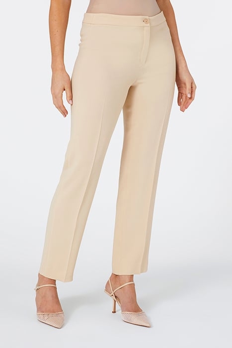 STRAIGHT-LEG STRETCH CADY TROUSERS PINK 1