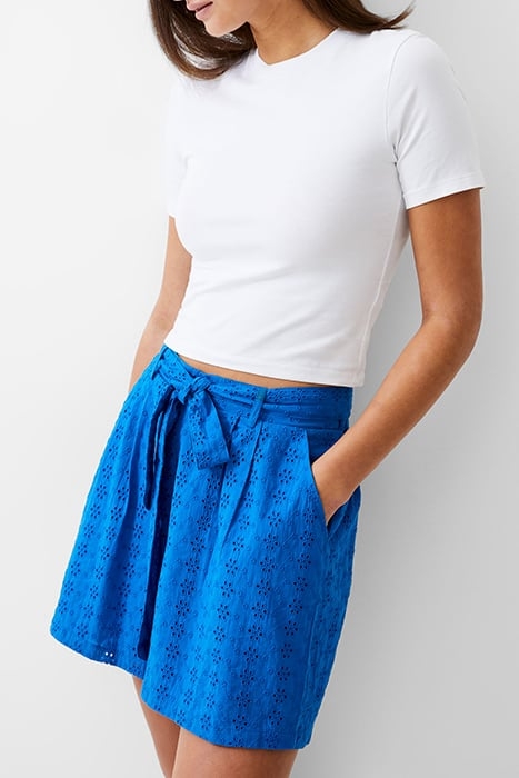 BRODERIE TIE SHORT BRIGHT BLUE 1
