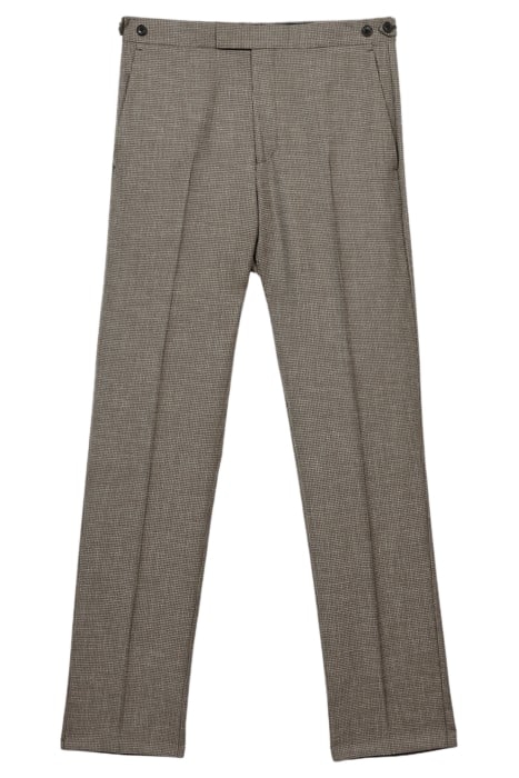 DOME-PUPPYTOOTH SUIT PANTS BROWN 4