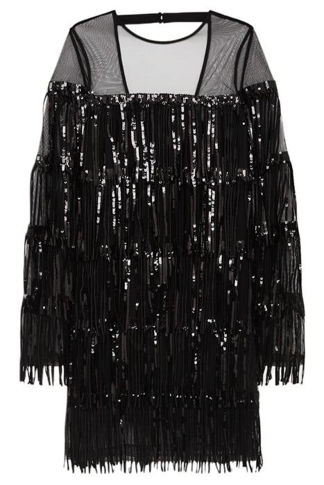 JOSEPHINE-FRINGE DRESS BLACK 4
