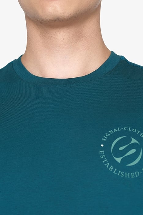 ELIASSI CHEST PRINT TEE + ATLANTIC GREEN 6