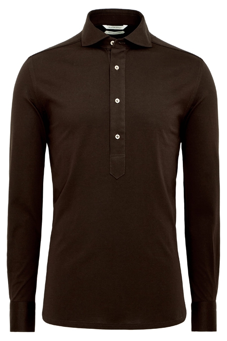 KNITTED HAZEL POPOVER DARK BROWN 3