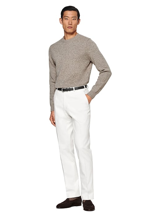 CREW MERINO WOOL SAND LIGHT BROWN 3