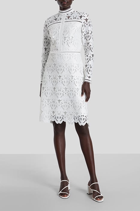 MONA MINI LENGTH LACE DRESS SNOW WHITE 1
