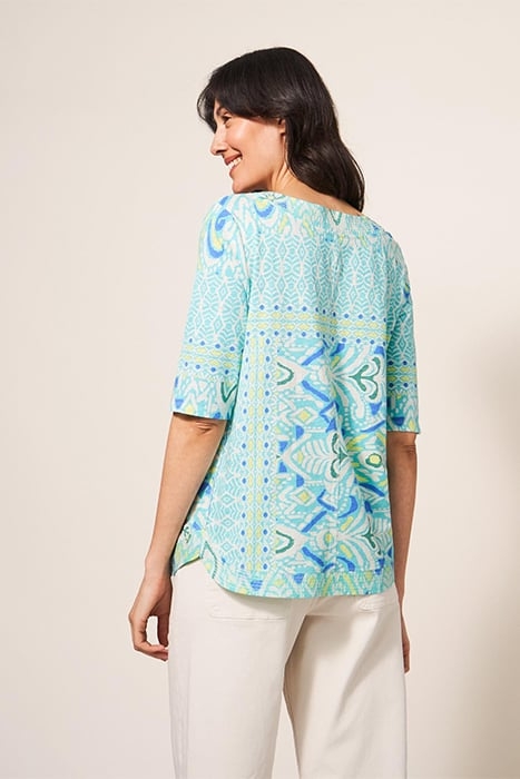 WEAVER JERSEY TEE TEAL 2