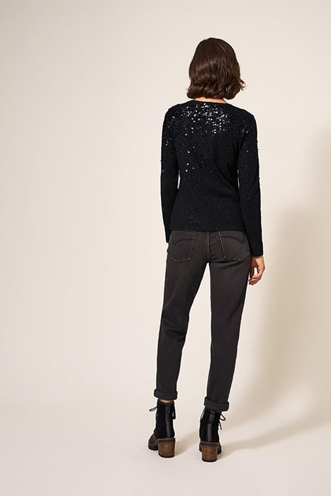 ROXY SEQUIN TOP CHARCOAL GREY 2