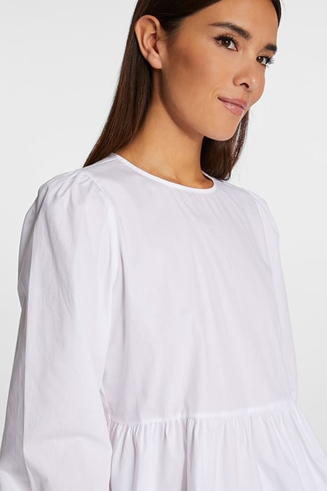 COTTON BLOUSE WITH PEPLUM ORGANIC WHITE 4