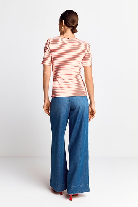 ORGANIC RIB SHIRT STRIPED CHERRY TOMATO 3